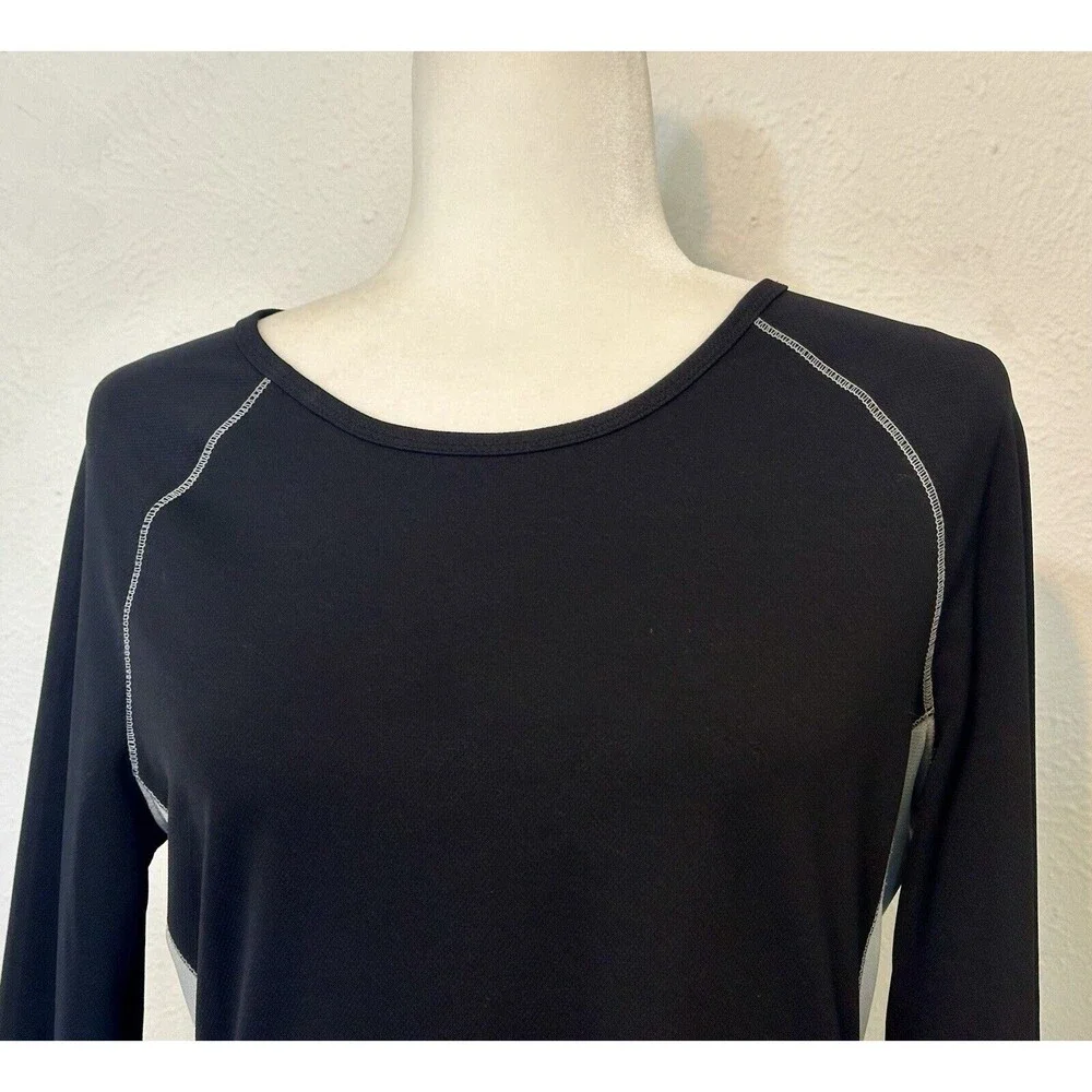 Alo Yoga Cool Fit Women’s Shirt Size XXL Back/Grey Long Sleeve Top